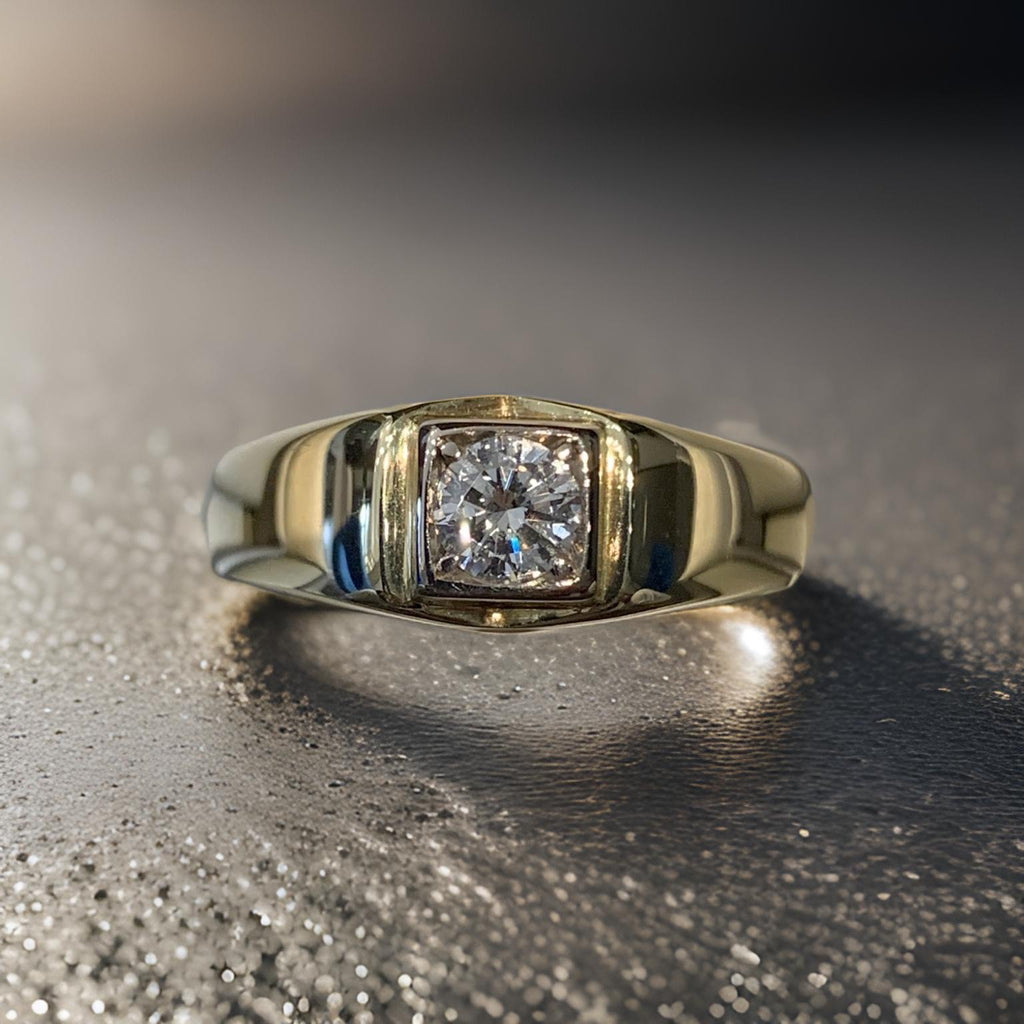 Ring 14Kt Gelbg. & Diamanten