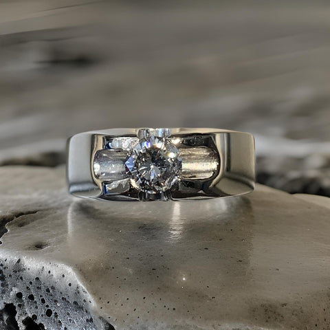 Ring 14Kt Weißg. & Diamanten