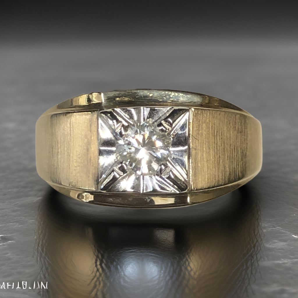 Ring 14Kt Gelbg. & Diamanten