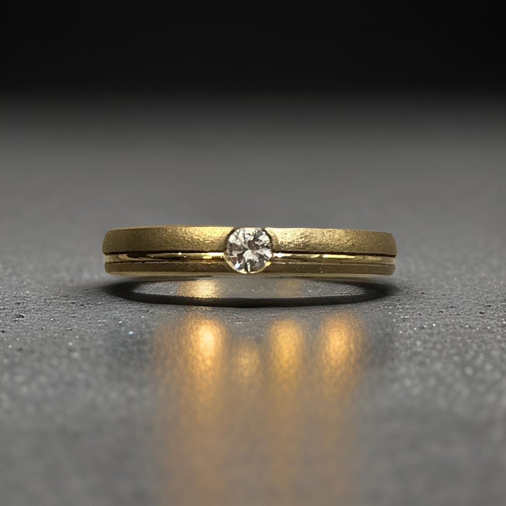 Ring 14Kt Gelbg. & Diamanten