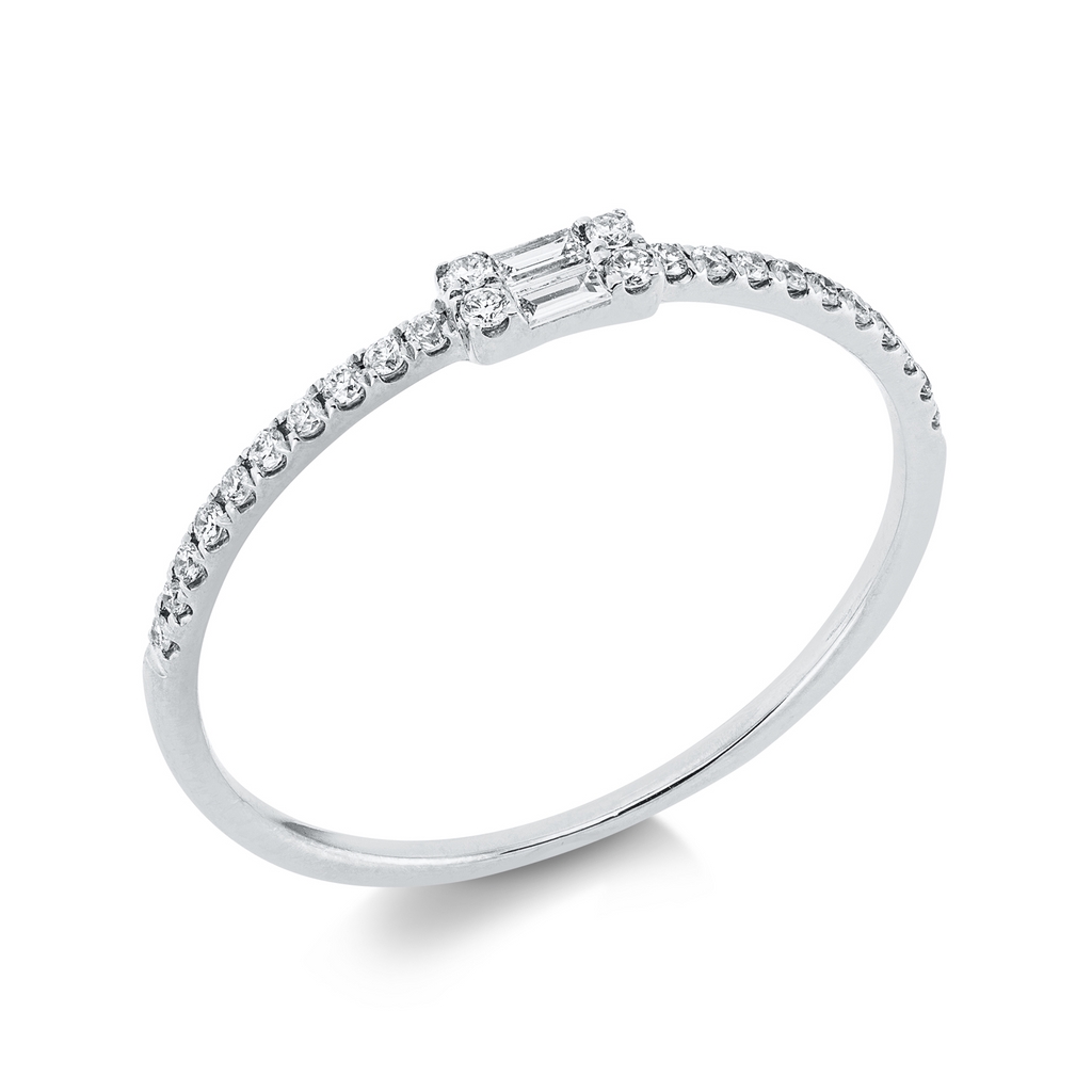 Ring 18Kt Weißg. & Diamanten - 2Bag