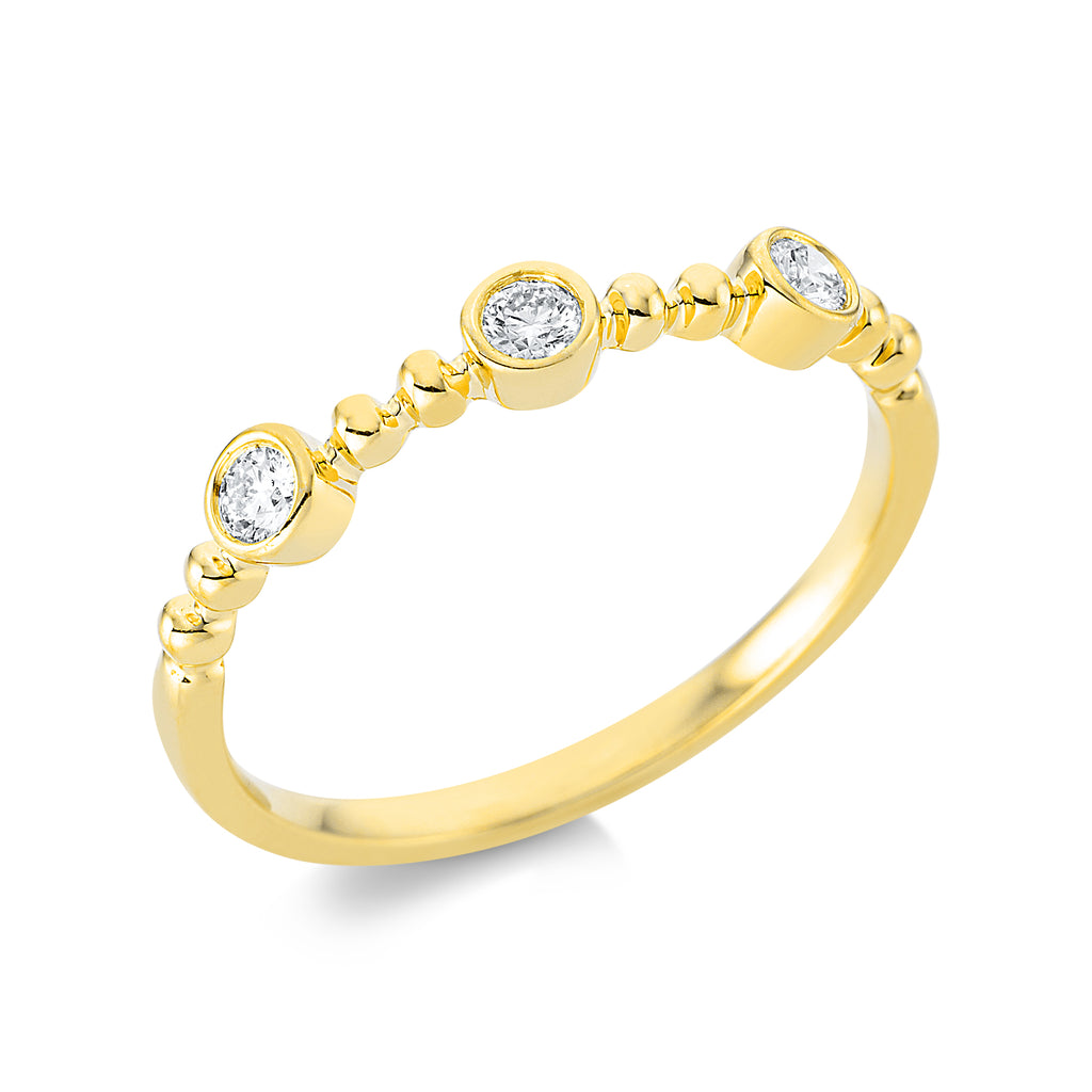 JK Ring 18Kt Gelbg. & Diamanten