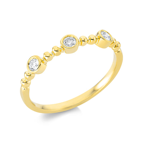 JK Ring 18Kt Gelbg. & Diamanten