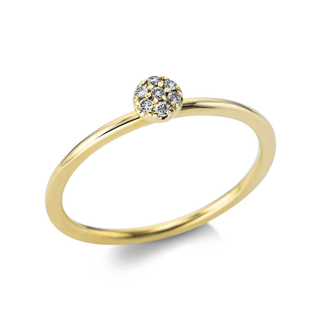 Ring 14Kt Gelbg. & Diamanten