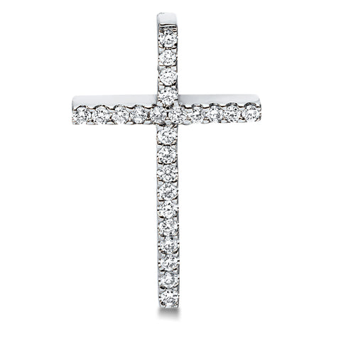 Kreuz Anhänger 18Kt Weißg. & Diamanten