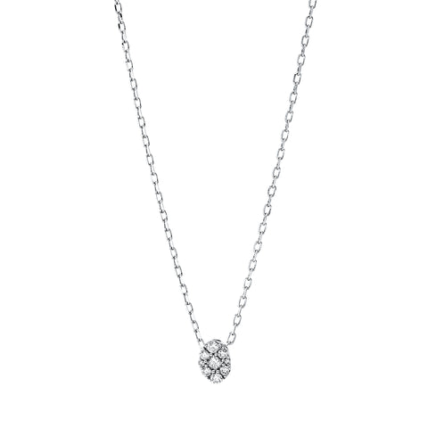 Collier 18Kt Weißg. & Zirkonia