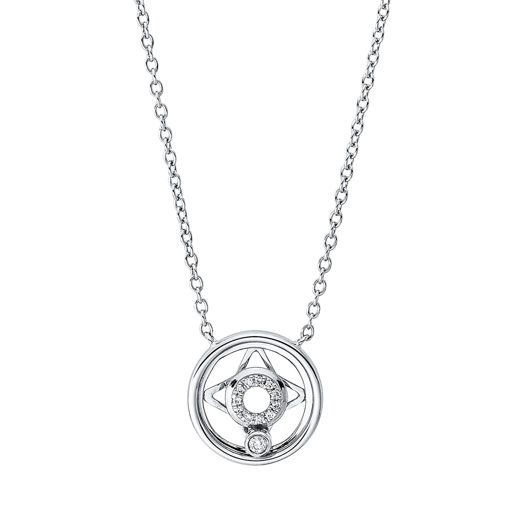 Collier 18Kt Weißg. & Diamanten