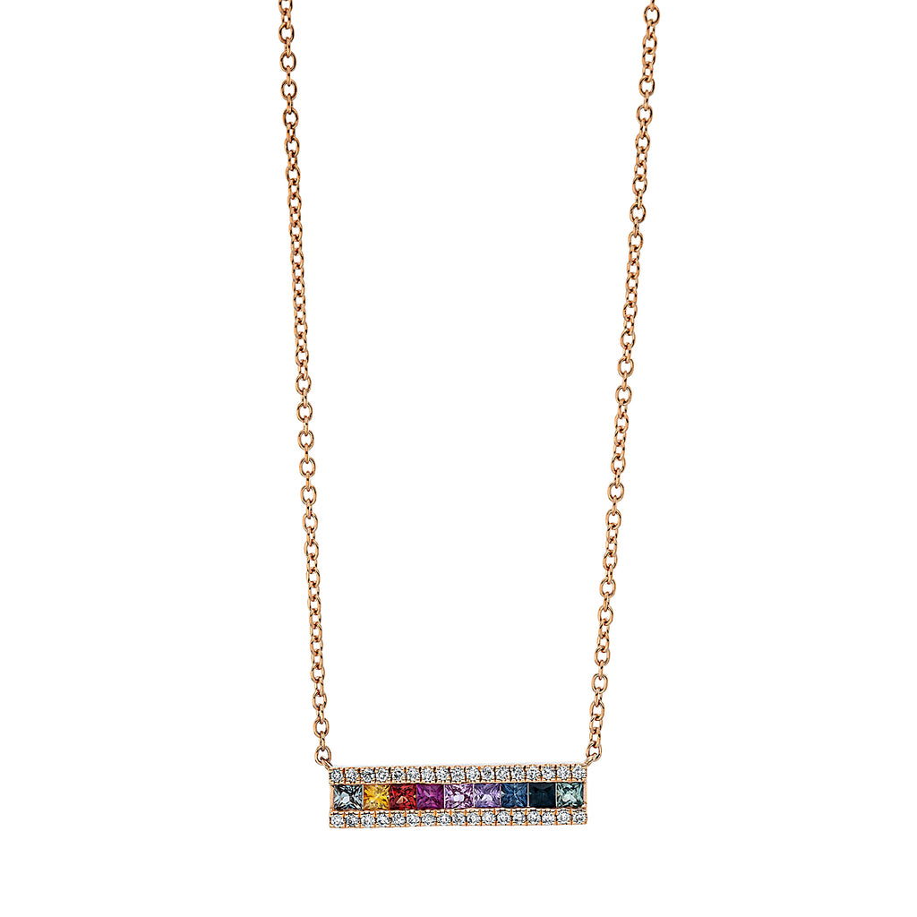 Rainbow Collier 18Kt Roség. & Zirkonia