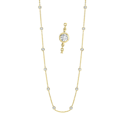 Collier 18Kt Gelbg. & Diamanten