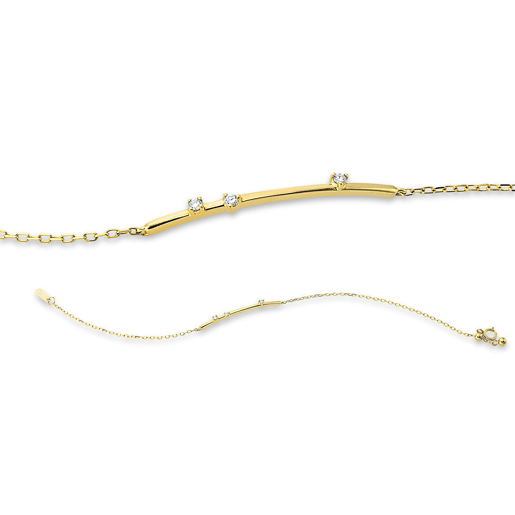 Armband 18Kt Gelbg. & Diamanten