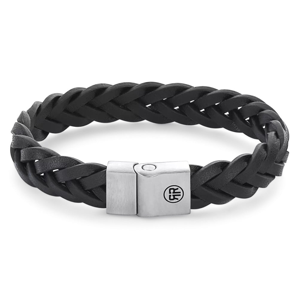 Rebel & Rose Armband "Full Metal Braided Black Matt"
